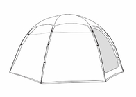 オクタゴン 防水 ポリコットン 露天キャンプ テント アルミ フレーム ポール 4*4*2.4M サプライヤー