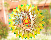 明るい花のステンレス鋼の庭の風の紡績工の創造的な北欧様式 サプライヤー