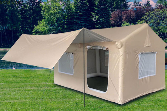 露天キャンプテント 410*270*200CM 防水 ベージュ 綿 充気テント 3-4人用 フォレスト・ハットスタイル 軽量で耐久性のある露天冒険用 サプライヤー