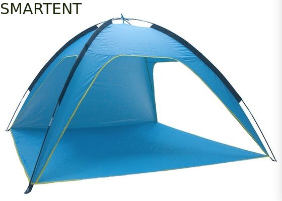 買う ブルーシルバーコーティング 4人用 210*210*130CM ポリエステル ビーチアウイング 紫外線防水テント オンライン製造