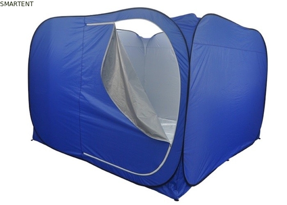 露天キャンプテント 300*300*200CM 速やかに開ける 自動シルバー塗装 190T ポリエステル 青いポップアップ リلیفテント サプライヤー