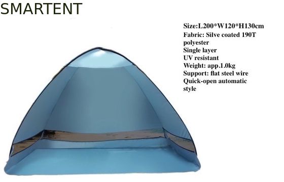 買う アウトドア自動ポップアップキャンプテント 200×120×130CM 190Tポリエステルビーチタワー オンライン製造