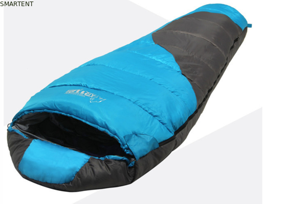 屋外 双色 コーティング ポリエステル 210T 215*75CM 90% ダックダウン 満載 山の寝袋 暖かい風 防風 リラックス Zip ポケット サプライヤー