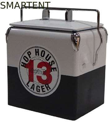買う 金属の赤い色の屋外のクーラー ボックスの習慣の携帯用 13L 32x22x36CM オンライン製造