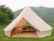 3 x 2Mの屋外のキャンプのおおい285Gはベージュ綿のキャンバスの鐘テントを着色する サプライヤー