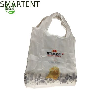 買う 60 X 44CM注文の印刷のEcoの友好的な付属品RPET 210Tの買い物袋白い色 オンライン製造