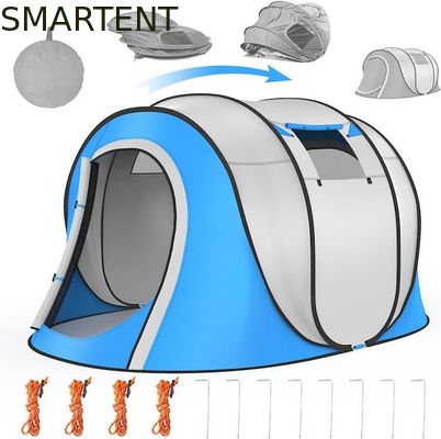 買う 102*75*39インチ シングルレイヤ シルバーバックポリエステル 210T 防水 ポップアップキャンプテント 2-4人用 メッシュ窓付き オンライン製造