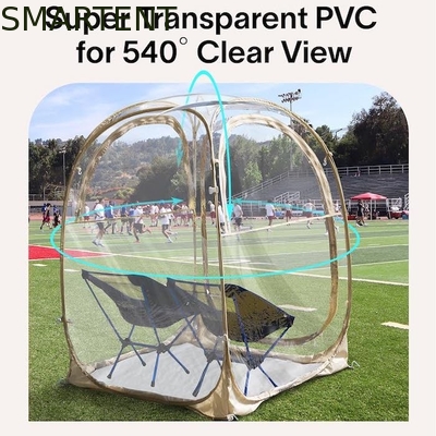 50*50*62'インチ 屋外 PVC 透明 防水 単層 ファイバーグラス フレーム ポップアップ スポーツ テント 紫外線保護 サプライヤー