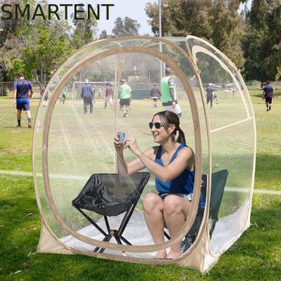 買う 50*50*62'インチ 屋外 PVC 透明 防水 単層 ファイバーグラス フレーム ポップアップ スポーツ テント 紫外線保護 オンライン製造