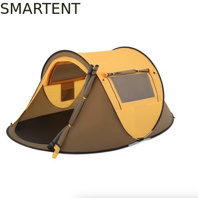 買う 96*59*41インチ 黄色いポリエステル 4シーズン ポップアップキャンプテント 網状の窓と防水デザイン 2人用 オンライン製造