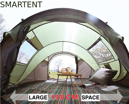 280*200*130CM 4人用 グレー 防水ポリエステル 4シーズン ボート形 ポップアップ キャンプテント キャリーバッグ サプライヤー