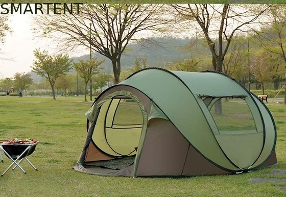 280*200*130CM 4人用 グレー 防水ポリエステル 4シーズン ボート形 ポップアップ キャンプテント キャリーバッグ サプライヤー