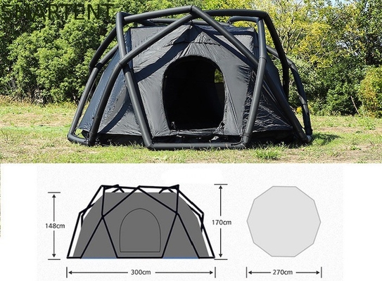300*270*170CM ブラック 防水 210T デラックス 充気式 ダブルレイヤル クイーン テント 充気式プール 紫外線保護 サプライヤー