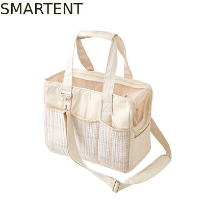 38*18*30CM ベージュキャンバス キティ旅行ハングバッグ 優しいペットアキュートメント 柔らかい生地コレクションのバッグが必要です サプライヤー