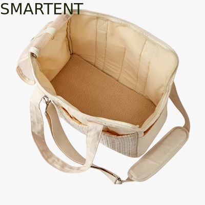 38*18*30CM ベージュキャンバス キティ旅行ハングバッグ 優しいペットアキュートメント 柔らかい生地コレクションのバッグが必要です サプライヤー