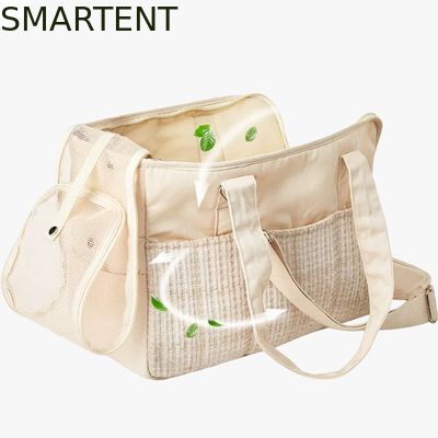 38*18*30CM ベージュキャンバス キティ旅行ハングバッグ 優しいペットアキュートメント 柔らかい生地コレクションのバッグが必要です サプライヤー