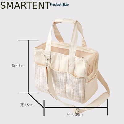 38*18*30CM ベージュキャンバス キティ旅行ハングバッグ 優しいペットアキュートメント 柔らかい生地コレクションのバッグが必要です サプライヤー