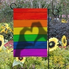 100Dポリエステル熱伝達の注文の上陸海岸表示旗の虹のゲイプライドの庭の旗 サプライヤー