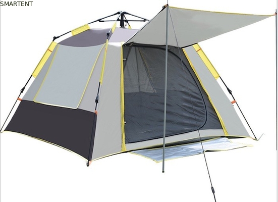 210*210*145CM グレー 防水 コーティング 190T ポリエステル 自動 屋外 キャンプ テント ポップアップ 日陰 テント シルバー PU2000MM サプライヤー