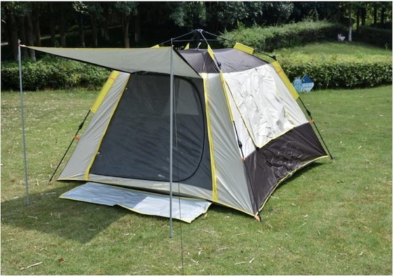 210*210*145CM グレー 防水 コーティング 190T ポリエステル 自動 屋外 キャンプ テント ポップアップ 日陰 テント シルバー PU2000MM サプライヤー