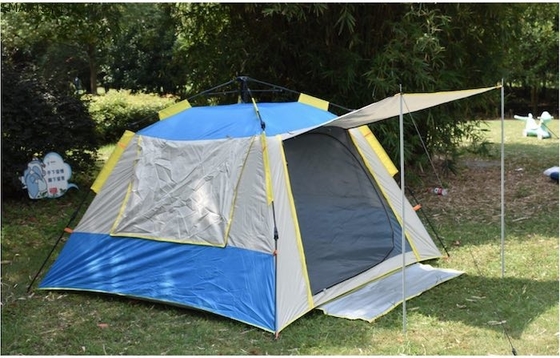 210*210*145CM グレー 防水 コーティング 190T ポリエステル 自動 屋外 キャンプ テント ポップアップ 日陰 テント シルバー PU2000MM サプライヤー