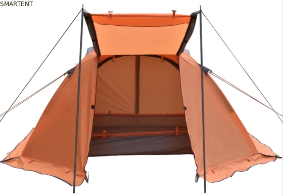 150*210*120cm 防水 オレンジ 210D ポリエステル リップストップ コーティング PU3500+ 露天キャンプテント 2~3人用 サプライヤー
