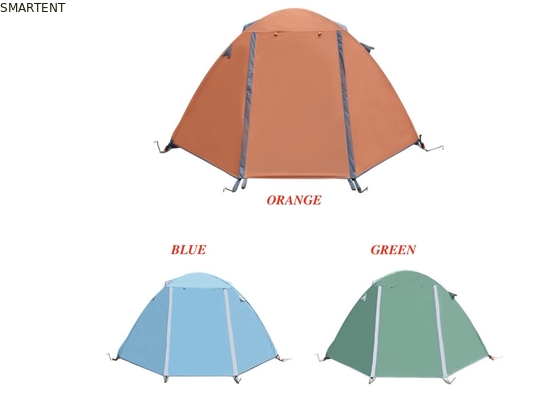 150*210*120cm 防水 オレンジ 210D ポリエステル リップストップ コーティング PU3500+ 露天キャンプテント 2~3人用 サプライヤー