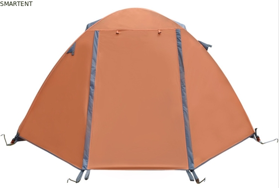 アウトドアキャンプテント 210*180*130cm オレンジ色 210Dポリエステル リップストップ PU2000mm スノーフィールドや家族イベント用のコーティング サプライヤー