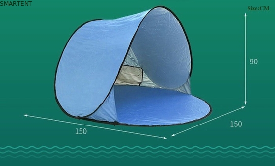 150*150*90CM 屋外防水ポップアップ 屋根裏テント 日焼け止め シルバーコーティング 190Tポリエステル 自動ビーチシェルター サプライヤー