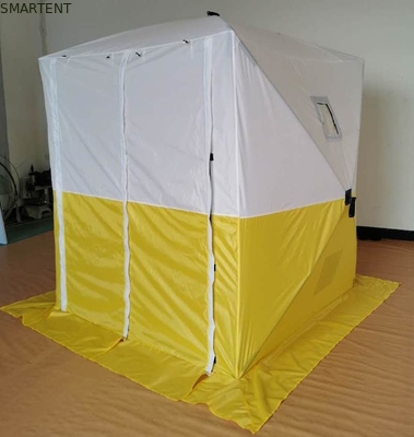 200*200*200MM 屋外用 防水 双色 PU コーティング 200D ポリエステル オックスフォード 折りたたむ 繊維用 ポップアップ 作業テント サプライヤー