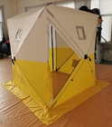 200Dポリエステル オックスフォードの屋外のキャンプ テントPUは仕事のテントの白い黄色の上の破裂音に塗った サプライヤー