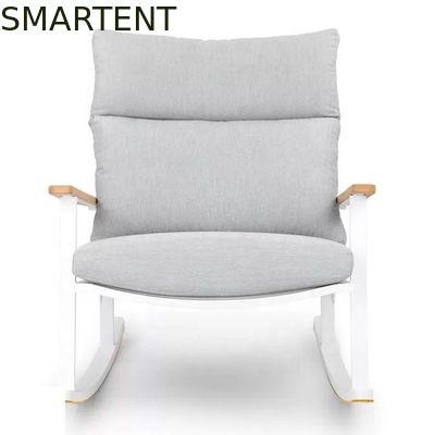 買う 金属フレームの折りたたみ椅子の日曜日のLounger 62X56.5X83cmのテラスのロッキング チェア オンライン製造
