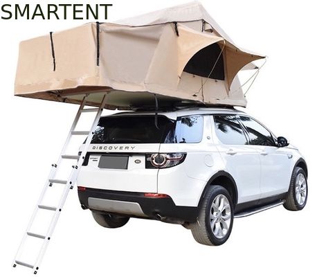 買う ベージュ3人の屋上のテント143X310X126CMの綿のキャンバスの自動屋上のテント オンライン製造