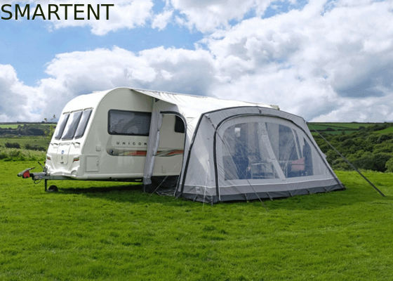 買う 防水PU3000MMの屋外の屋根の上のテントの灰色のオックスフォードRVの日除け350X250X240CM オンライン製造