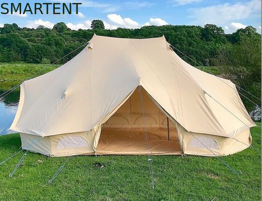 買う 400X600X300CMのベージュ綿のキャンバスの単層屋外のキャンプ テント皇帝の鐘テント オンライン製造