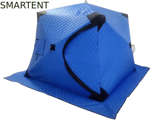 買う 冬の避難所の青い防水上塗を施してある合成物の上の180X180X145CMの綿の氷釣破裂音 オンライン製造