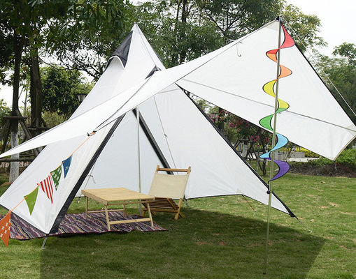 買う 白い綿のキャンバスの屋外のキャンプ テントのインドのテント小屋のYurtのテント320X260X200CM オンライン製造