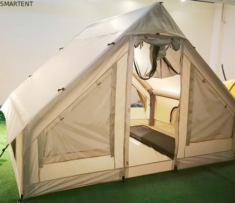 露天 300X200X200CM キャンバス 充気式 キャンプテント ハウス ダブル 層 ベージュ 綿 サプライヤー