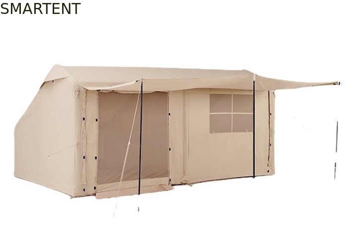 露天キャンプテント 410*270*200CM 防水 ベージュ 綿 充気テント 3-4人用 フォレスト・ハットスタイル 軽量で耐久性のある露天冒険用 サプライヤー