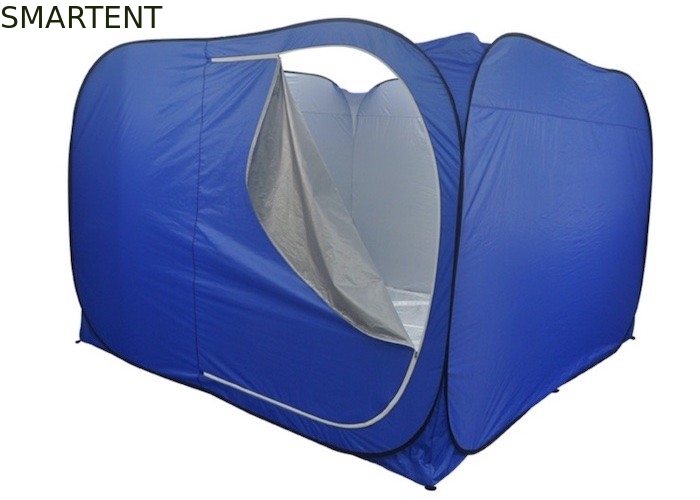 露天キャンプテント 300*300*200CM 速やかに開ける 自動シルバー塗装 190T ポリエステル 青いポップアップ リلیفテント サプライヤー