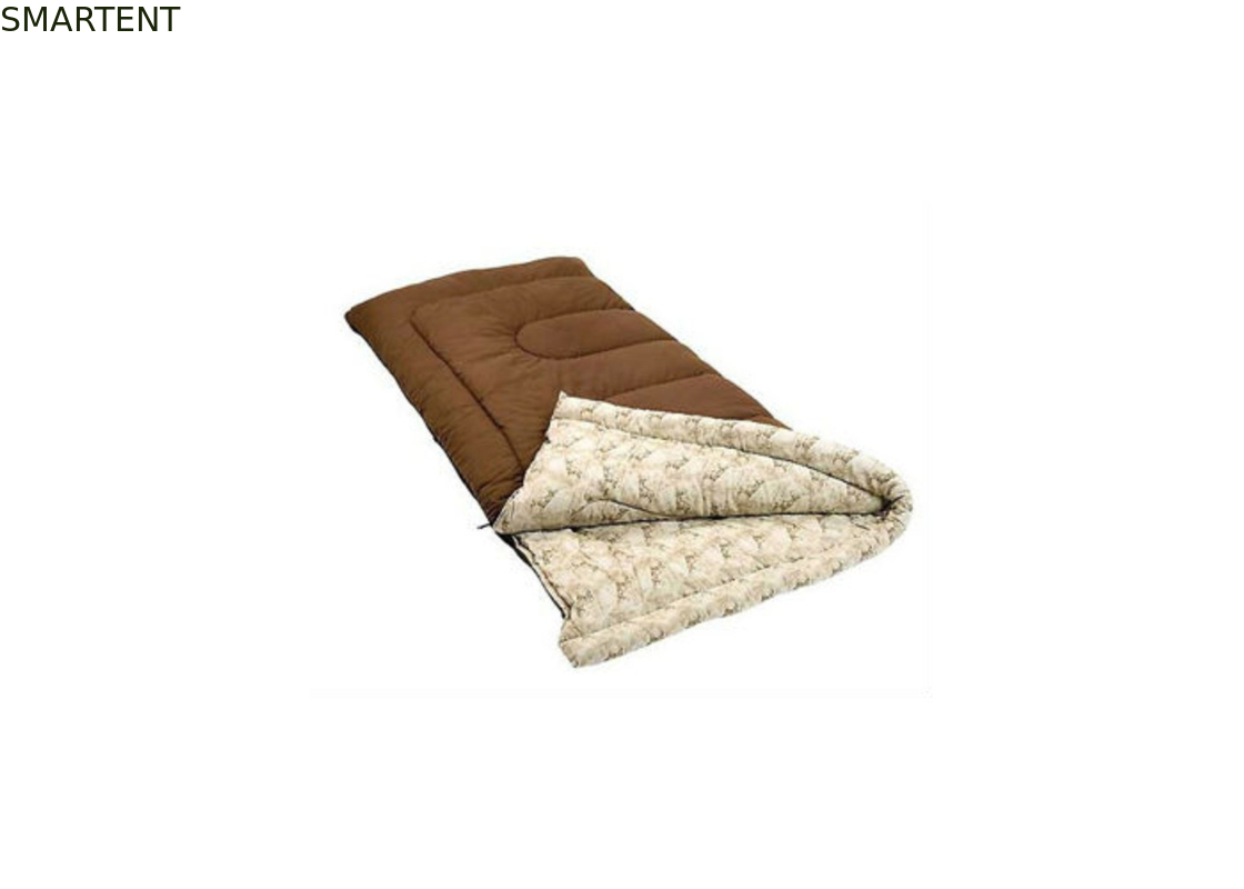 長方形の羽毛山の寝袋の100%の綿のブラウンのフランネルの封筒の寝袋 サプライヤー