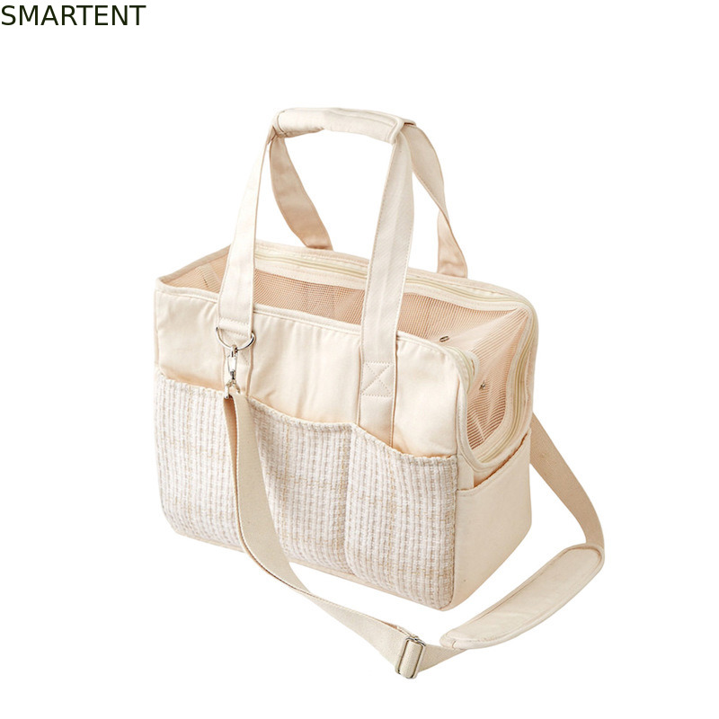 38*18*30CM ベージュキャンバス キティ旅行ハングバッグ 優しいペットアキュートメント 柔らかい生地コレクションのバッグが必要です サプライヤー