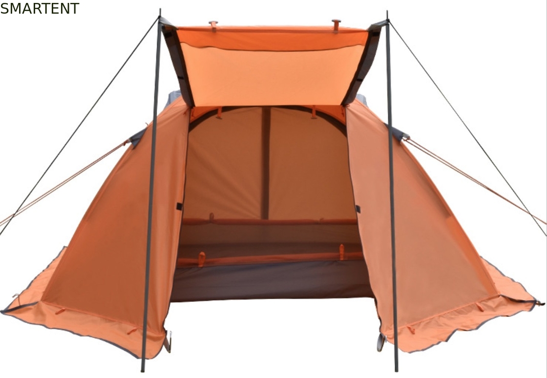 150*210*120cm 防水 オレンジ 210D ポリエステル リップストップ コーティング PU3500+ 露天キャンプテント 2~3人用 サプライヤー