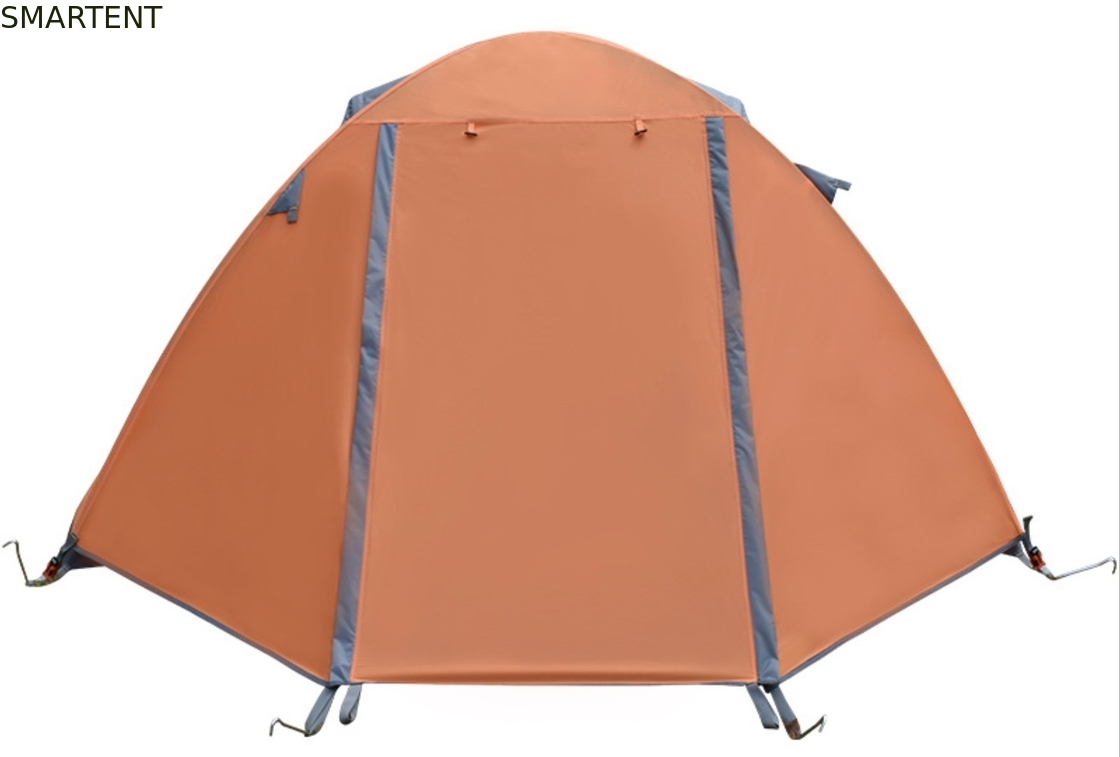 アウトドアキャンプテント 210*180*130cm オレンジ色 210Dポリエステル リップストップ PU2000mm スノーフィールドや家族イベント用のコーティング サプライヤー
