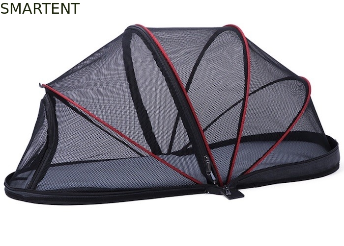 屋外 携帯 簡単に折りたたむ 40X41X82CM 換気 ナイロン メッシュ 快適な犬テント 黒 可愛いペットシェルター サプライヤー