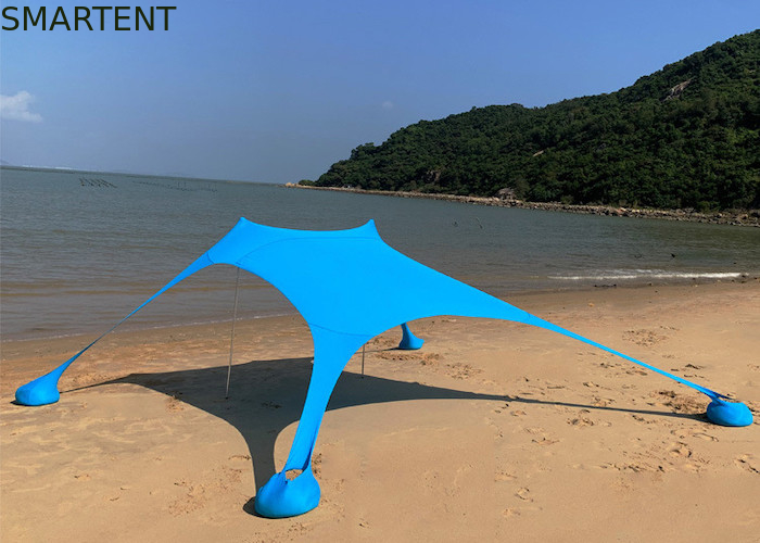 青いLeicaポリエステル破裂音は日曜日の陰のテントの紫外線保護210X210X170CMを浜に引き上げる サプライヤー