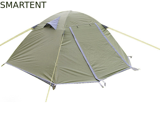 アウトドアキャンプ 親子用具 210*110CM 二重層 防水 グリーン PUコーティング 190T トレッキングテント